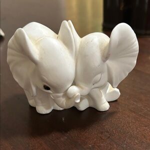 Vintage White Elephant Figurine
